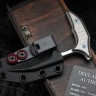 Microtech & Bastinelli Bee Marfione Select Stonewash w/ Stonewash Handles & Blue Hardware 218-10MS3