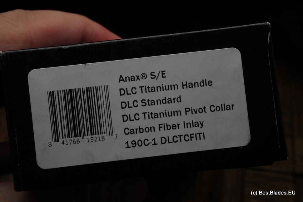 Microtech ANAX Titanium DLC & Carbon Fiber Inlay 190C-1DLCTCFITI