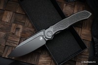 Microtech ANAX Titanium DLC &amp; Carbon Fiber Inlay 190C-1DLCTCFITI