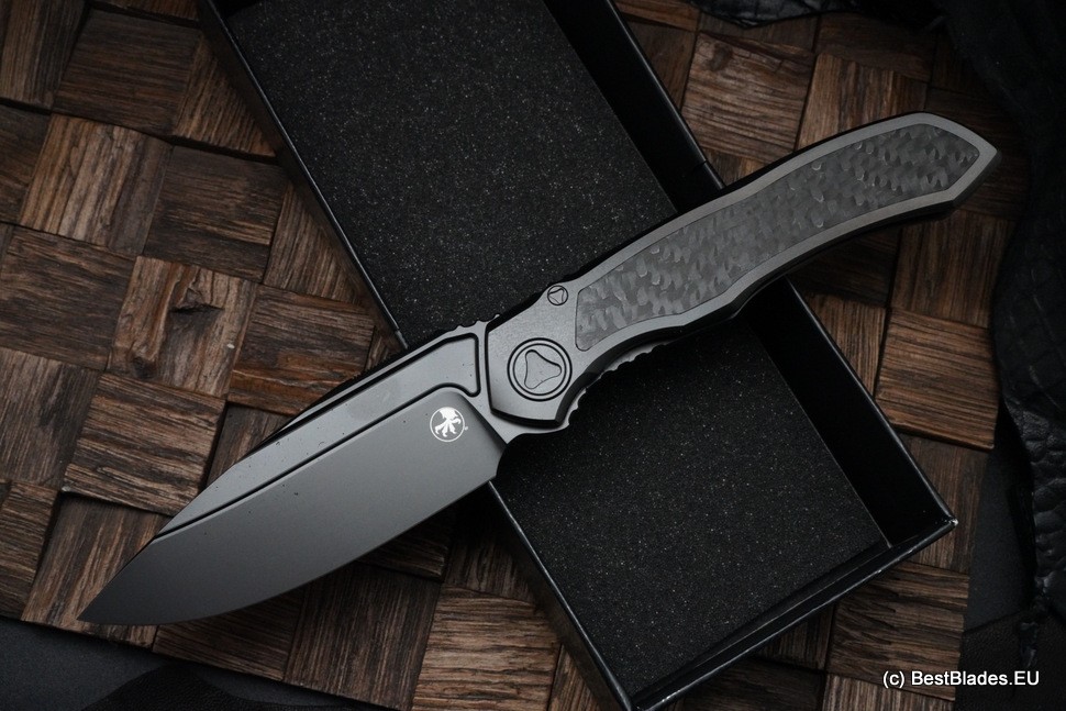 Microtech ANAX Titanium DLC & Carbon Fiber Inlay 190C-1DLCTCFITI