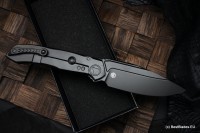 Microtech ANAX Titanium DLC &amp; Carbon Fiber Inlay 190C-1DLCTCFITI