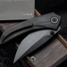 Poikilo Blade Tuna Standard 1 w/ Woodgrain Carbon Fiber Handles & Dark Stonewash M398