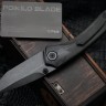 Poikilo Blade Tuna Standard 1 w/ Woodgrain Carbon Fiber Handles & Dark Stonewash M398