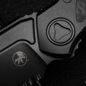 Microtech ANAX Titanium DLC Drop Point M390 Partial Serrated & Carbon Fiber Inlay 190C-2DLCTCFITI