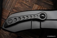 Microtech ANAX Titanium DLC Drop Point M390 Partial Serrated &amp; Carbon Fiber Inlay 190C-2DLCTCFITI