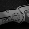 Microtech ANAX Titanium DLC Drop Point M390 Partial Serrated & Carbon Fiber Inlay 190C-2DLCTCFITI