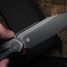 Microtech ANAX Titanium DLC Drop Point M390 Partial Serrated & Carbon Fiber Inlay 190C-2DLCTCFITI