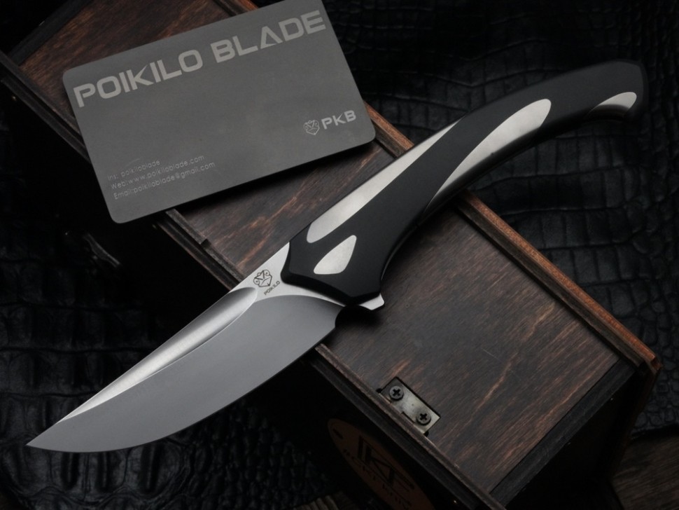 Poikilo Blade Orca Standard w/ Titanium Handles & Pearlescent Stonewash M398