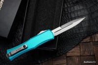 Microtech Knives Mini Hera 2 Stonewash Bayonet M390MK &amp; Turquoise 1701M-10TQ