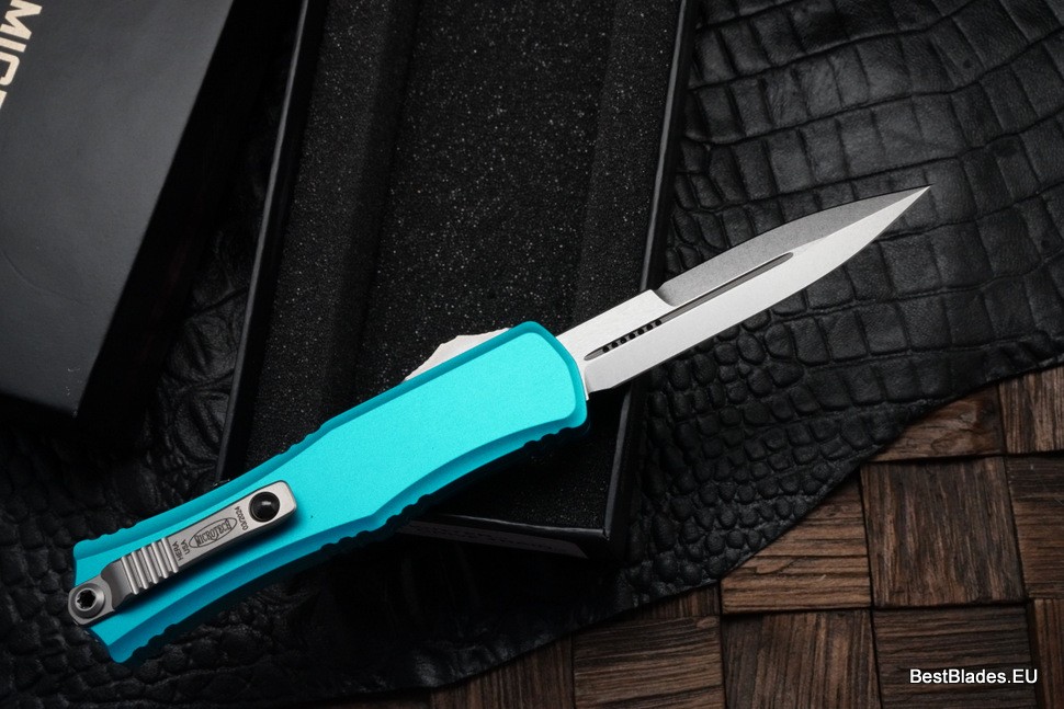 Microtech Knives Mini Hera 2 Stonewash Bayonet M390MK & Turquoise 1701M-10TQ