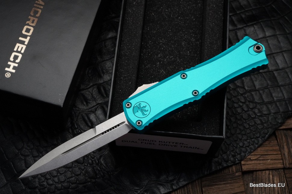 Microtech Knives Mini Hera 2 Stonewash Bayonet M390MK & Turquoise 1701M-10TQ