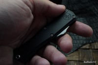 Microtech Knives Mini Hera 2 Full Serrated Stonewash Bayonet M390MK w/ Black Handle 1701M-12