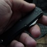 Microtech Knives Mini Hera 2 Full Serrated Stonewash Bayonet M390MK w/ Black Handle 1701M-12