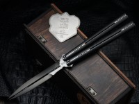 Poikilo Blade Nova S2 Dark Stonewash Titanium Handles w/ Two Tone DLC M390