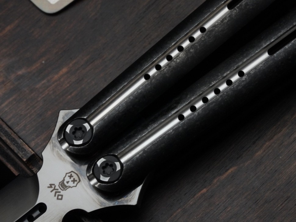 Poikilo Blade Nova S2 Dark Stonewash Titanium Handles w/ Two Tone DLC M390