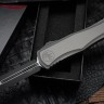 Microtech Knives Hera II Apocalyptic Natural Clear w/ Black Double Edge 1702-1NC