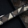Microtech Ultratech Geo Tan Camo Bronzed Low Polished Double Edge Full Serrated Signature Series 122-15LPGETACS