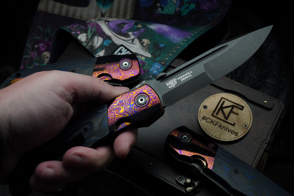 CKF/Bob Terzuola Eagle Rock -Timascus S90V-