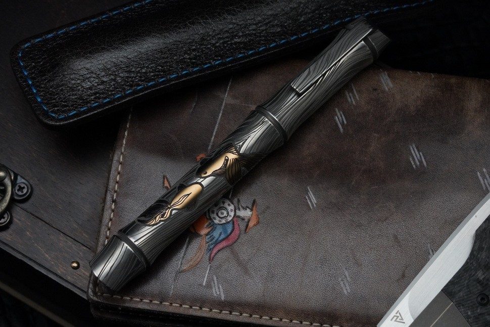 Streltsov luxury titanium pen -Hitori GF-