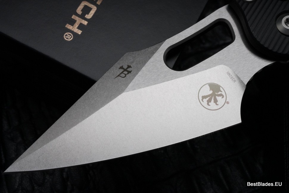 Microtech Knives Manual Stitch RAM LOK Fluted Black Aluminum & M390MK 169RL-10FL