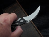 Poikilo Blade Thorny Devil w/ Titanium Black Fat Carbon Inlaid Handles &amp; Pearlescent Stonewash M398