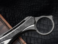 Poikilo Blade Thorny Devil w/ Titanium Black Fat Carbon Inlaid Handles &amp; Pearlescent Stonewash M398