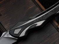 Poikilo Blade Thorny Devil w/ Titanium Black Fat Carbon Inlaid Handles &amp; Pearlescent Stonewash M398