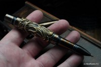Streltsov luxury titanium-bronze pen -Ace Drakkar-