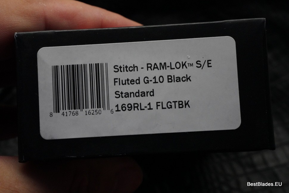 Microtech Knives Manual Stitch RAM LOK Fluted Black G-10 & Partial Serrated M390MK 169RL-11FLGTBK