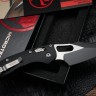 Microtech Knives Manual Stitch RAM LOK Fluted Black G-10 & Partial Serrated M390MK 169RL-11FLGTBK