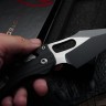 Microtech Knives Manual Stitch RAM LOK Fluted Black G-10 & Partial Serrated M390MK 169RL-11FLGTBK