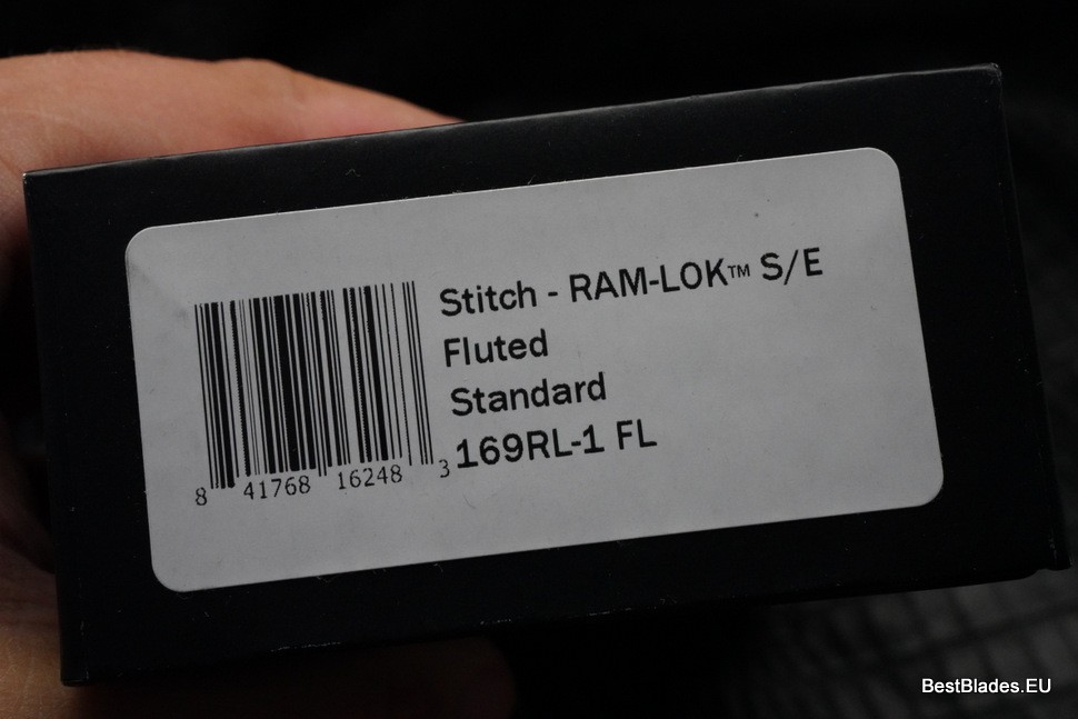 Microtech Knives Manual Stitch RAM LOK Fluted Black Aluminum & Two Tone Black M390MK 169RL-1FL
