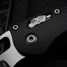 Microtech Knives Manual Stitch RAM LOK Fluted Black Aluminum & Two Tone Black M390MK 169RL-1FL