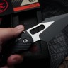 Microtech Knives Manual Stitch RAM LOK Fluted Black Aluminum & Two Tone Black M390MK 169RL-1FL