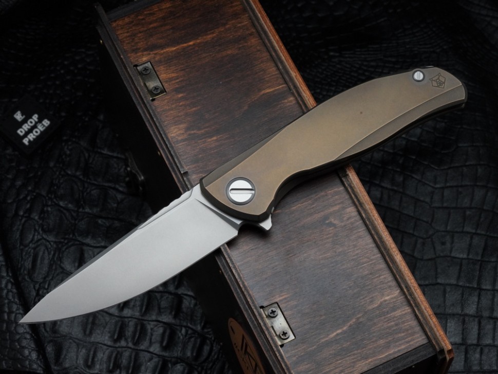 Shirogorov F95 ZERO BROWN (M390, Ti, MRBS)