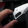 Microtech Knives Manual Stitch RAM LOK Fluted Black Aluminum & Partial Serrated M390MK 169RL-11FL