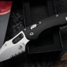 Microtech Knives Manual Stitch RAM LOK Fluted Black Aluminum & Partial Serrated M390MK 169RL-11FL