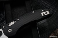 Microtech Knives Manual Stitch RAM LOK Fluted Black Aluminum &amp; Partial Serrated M390MK 169RL-11FL