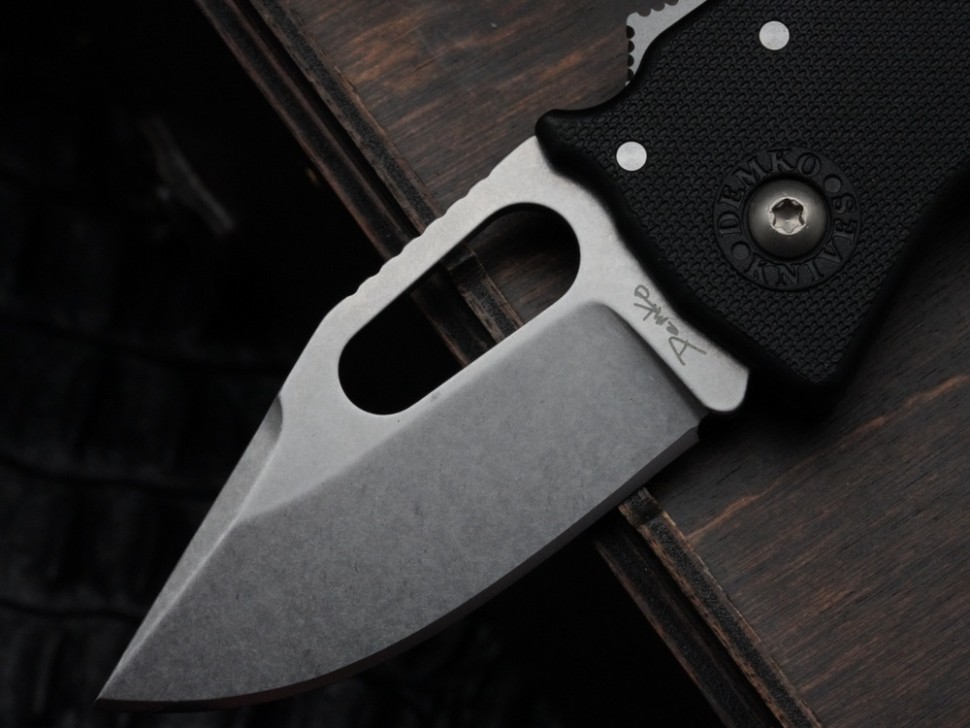 Demko Nano Shark w/ Black GRN Handles & Shark Foot AUS10A