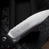 Microtech Socom Elite Single Edge Stonewash Partial Serrated Manual & Black 160-11