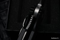 Microtech Socom Elite Single Edge Stonewash Partial Serrated Manual &amp; Black 160-11