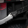 Microtech Socom Elite Single Edge Stonewash Partial Serrated Manual & Black 160-11