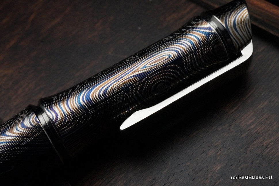 Streltsov luxury titanium pen -Hitori Damask-