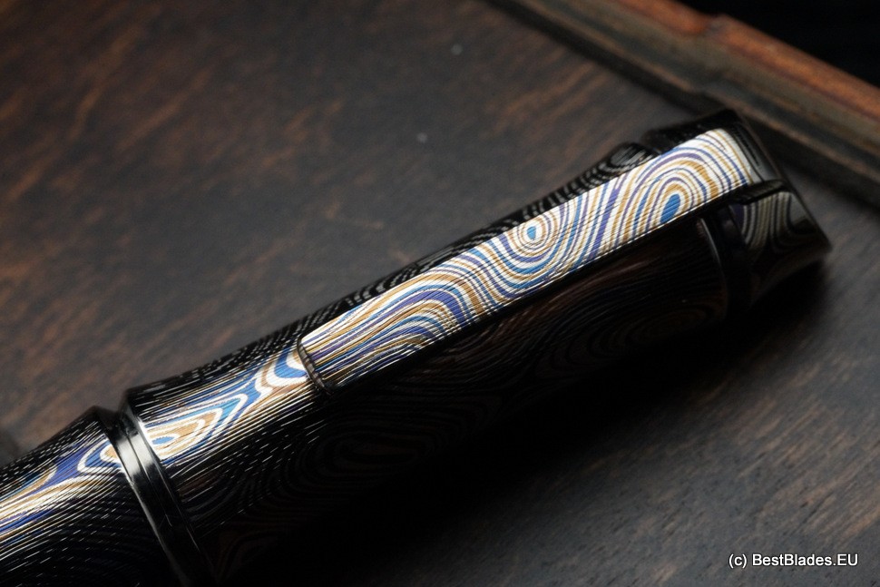 Streltsov luxury titanium pen -Hitori Damask-