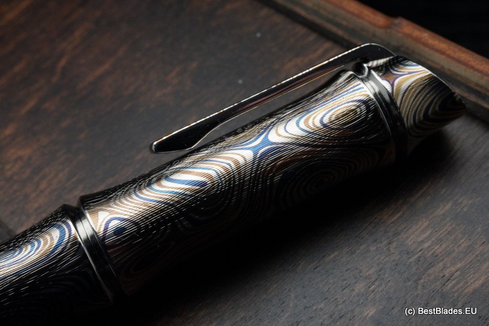 Streltsov luxury titanium pen -Hitori Damask-