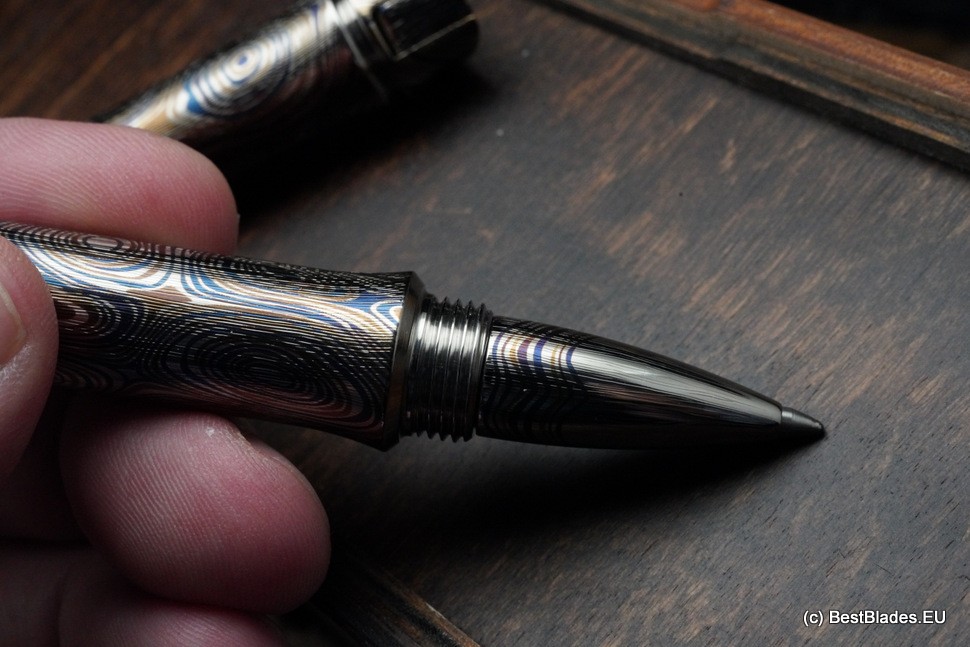 Streltsov luxury titanium pen -Hitori Damask-