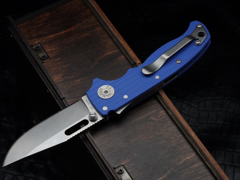 Demko Knives AD20.5 Clip Point 20CV G10 Blue