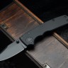 Demko Shark Cub Stealth Black Aluminum Handles & Clip Point DLC 20CV