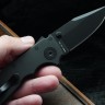 Demko Shark Cub Stealth Black Aluminum Handles & Clip Point DLC 20CV
