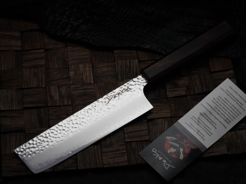 Demko 5 Piece Kitchen Knife Set w/ Japanese Red Oak Handles & VG10 San Mai